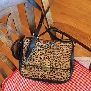 Fossil Crossbody cheetah fur bag